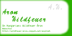aron wildfeuer business card
